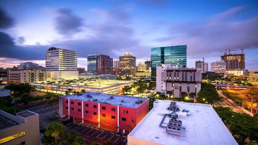 downtown view of Fort Meyers, Florida