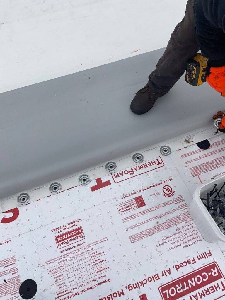 commercial flat roof replacement in process florida