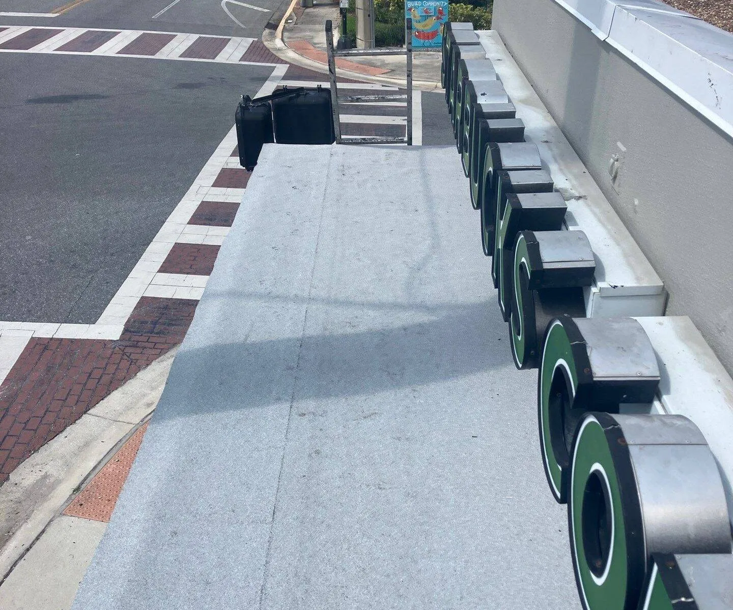 flashing replacement on awning of a starbucks in orlando